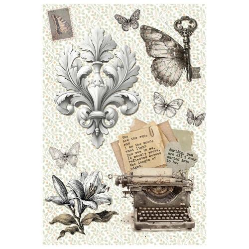 Ciao Bella Typographic A4 Rice Paper Mixed (4pcs) (CBRA011)