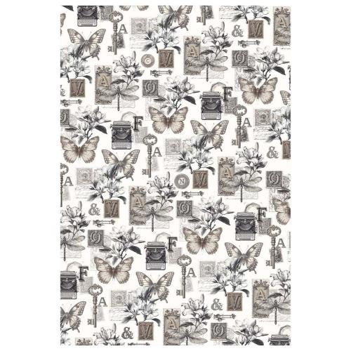 Ciao Bella Typographic A4 Rice Paper Mixed (4pcs) (CBRA011)