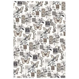 Ciao Bella Typographic A4 Rice Paper Mixed (4pcs) (CBRA011)