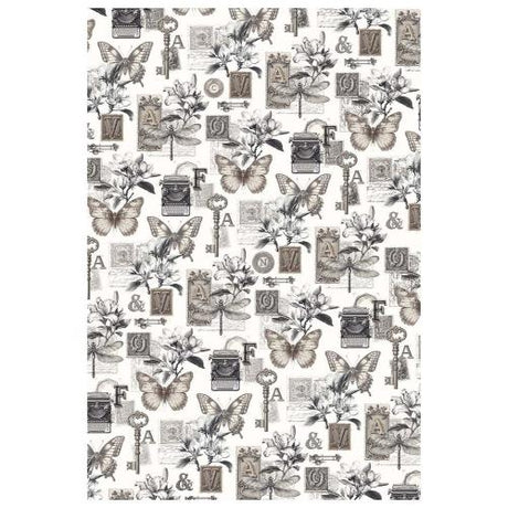 Ciao Bella Typographic A4 Rice Paper Mixed (4pcs) (CBRA011)