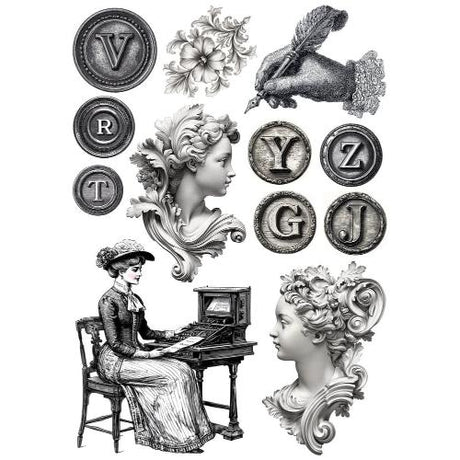 Ciao Bella Typographic A5 Rice Paper Mixed (8pcs) (CBRS037)