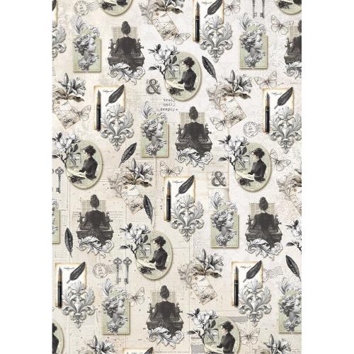 Ciao Bella Typographic A5 Rice Paper Mixed (8pcs) (CBRS037)
