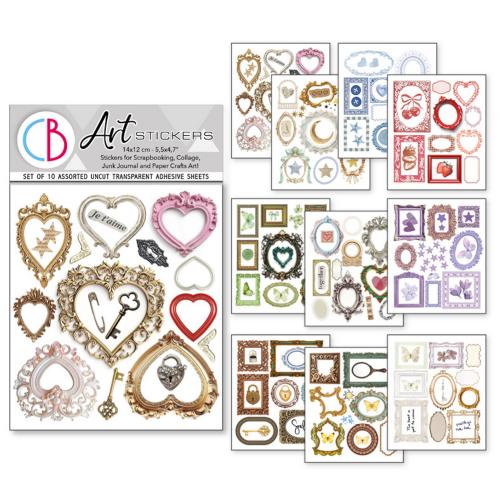 Ciao Bella Whisper Frames Mixed Media Stickers (10pcs) (MB010)