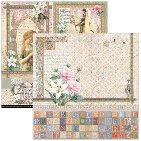Ciao Bella Courtly Love 12x12 Inch Patterns Pad (8pcs) (CBT097) - Postage as per Actual