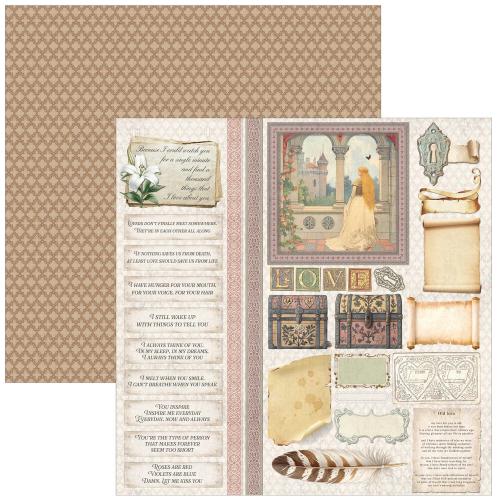 Ciao Bella Courtly Love 8x8 Inch Paper Pad (12pcs) (CBH097)