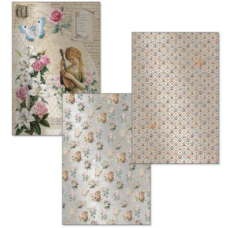 Ciao Bella Courtly Love A4 Deluxe Paper Silver & Vellum Dual Pack Mixed (6pcs) (CBX010)