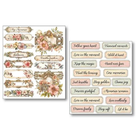 Ciao Bella Lost in Time Mixed Media Stickers (10pcs) (MB011)