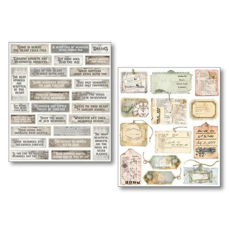 Ciao Bella Lost in Time Mixed Media Stickers (10pcs) (MB011)