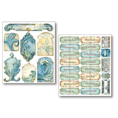 Ciao Bella Edge of the Ocean Mixed Media Stickers (10pcs) (MB012)