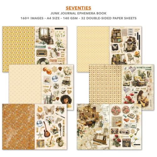 Ciao Bella Seventies A4 Junk Journal Ephemera Book (32pcs) (CBB027)
