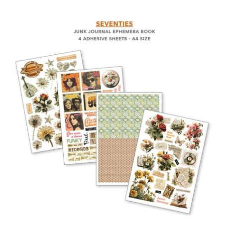 Ciao Bella Seventies A4 Junk Journal Ephemera Book (32pcs) (CBB027)