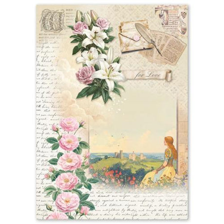 Ciao Bella Courtly Love A4 Rice Paper Mixed (4pcs) (CBRA013)