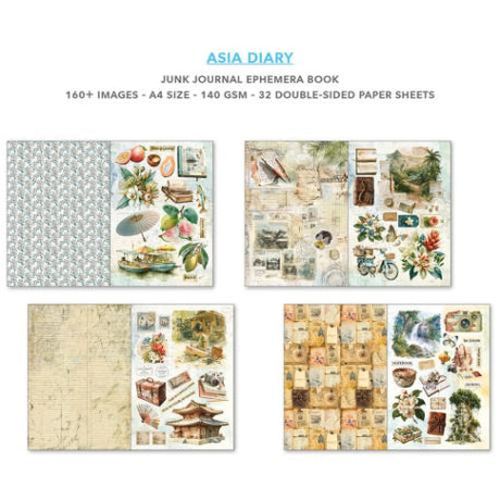 Ciao Bella Asia Diary A4 Junk Journal Ephemera Book (32pcs) (CBB028)