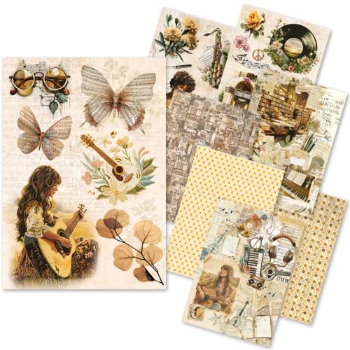 Ciao Bella Seventies A5 Rice Paper Mixed (8pcs) (CBRS043)