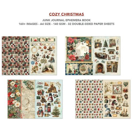 Ciao Bella Cozy Christmas A4 Junk Journal Ephemera Book (32pcs) (CBB031)