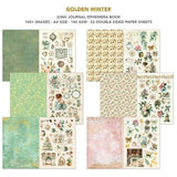 Ciao Bella Golden Winter A4 Junk Journal Ephemera Book (32pcs) (CBB032)