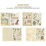 Ciao Bella Golden Winter A4 Junk Journal Ephemera Book (32pcs) (CBB032)