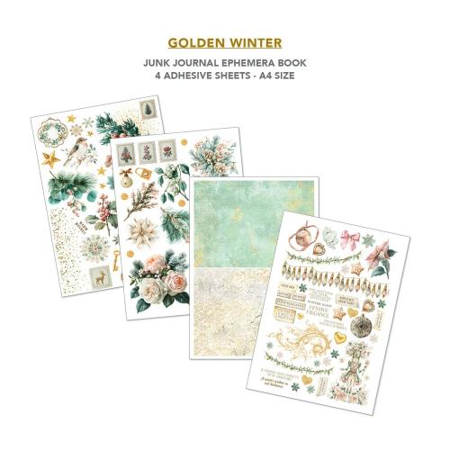 Ciao Bella Golden Winter A4 Junk Journal Ephemera Book (32pcs) (CBB032)