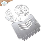 Elizabeth Craft Designs Pocket Set Chevron Circle Dies