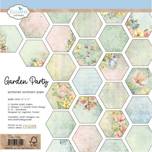 Elizabeth Craft Designs Garden Party 12x12 Inch Patterned Cardstock Paper (C019) - Postage as per Actual