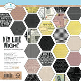 Elizabeth Craft Designs From the Past Key Lime Night 12x12 Inch Patterned Cardstock Paper