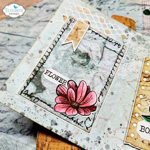 Elizabeth Craft Designs Journal Elements Stitched Borders Stamp Set