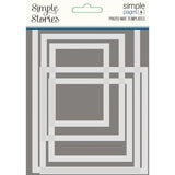 Simple Stories Simple Pages Photo Mat Templates 5/Pkg 2"X3", 3"X3", 3"X4", 4"X4" & 4"X6"