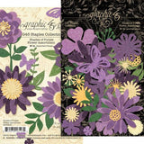 Graphic 45 Staples Flower Assortment Shades Of Purple