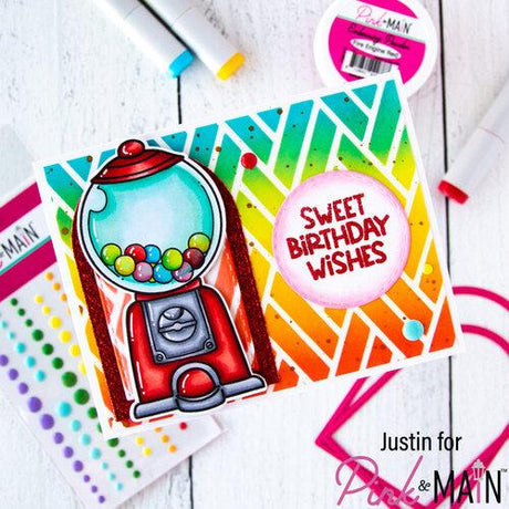 Pink & Main - Glitter Enamel Dots: PMGD041 Floral Hearts