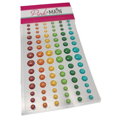 Pink & Main - Glitter Enamel Dots: PMGD041 Floral Hearts