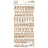 Simple Stories Color Vibe Foam Alpha Stickers Woods Hickory (120pcs) - Postage as per Actual