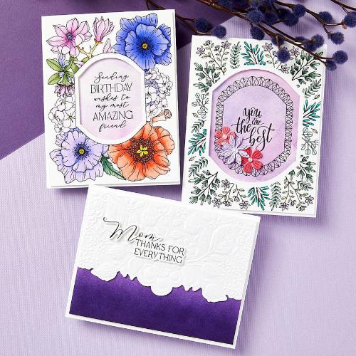 Spellbinders - Mirrored Arch Nested Sprigs Press Plate