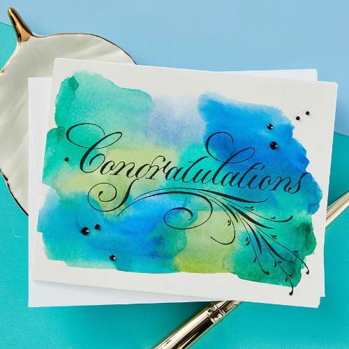 Spellbinders - Copperplate Congratulations Press Plate