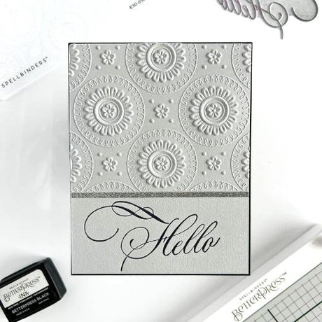 Spellbinders - Copperplate Hello Press Plate