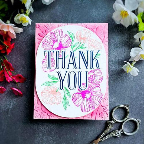 Spellbinders - Thank You Blooms Registration Press Plates