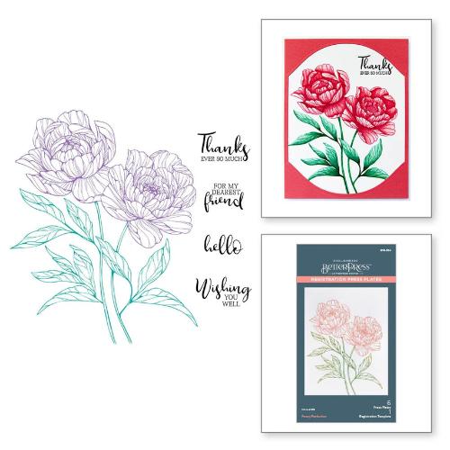 Spellbinders - Peony Perfection Registration Press Plates