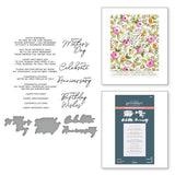 Spellbinders - Let's Celebrate Sentiments Press Plate & Die Set