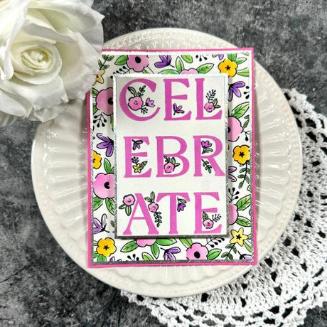 Spellbinders - Floral Celebration Press Plate and Stencil Bundle