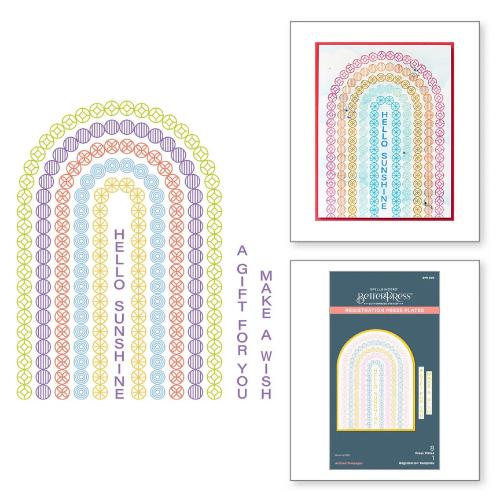 Spellbinders - Arched Messages Registration Press Plate & Die Set