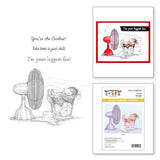 Spellbinders - Stay Cool Cling Rubber Stamp Set