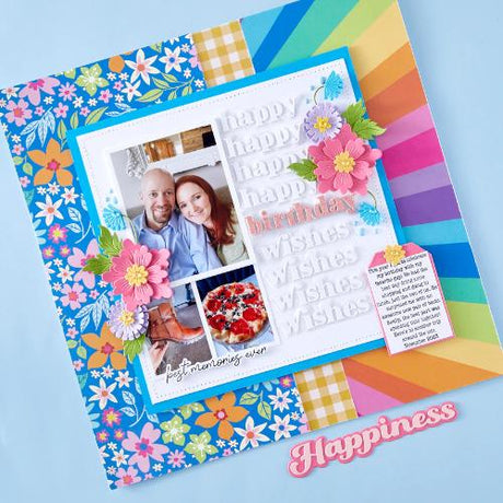Spellbinders - Happiness Etched Dies from the Storytelling by Spellbinders -  Collection