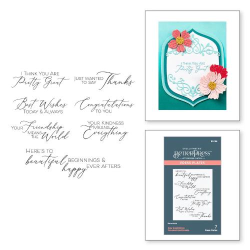 Spellbinders - New Beginnings Timeless Sentiments Press Plates