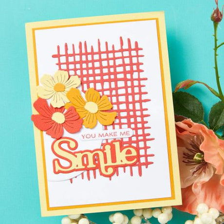 Spellbinders - You Make Me Smile Sentiments Clear Stamp and Die Set