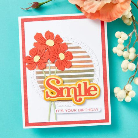 Spellbinders - You Make Me Smile Sentiments Clear Stamp and Die Set