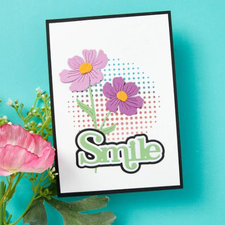 Spellbinders - You Make Me Smile Sentiments Clear Stamp and Die Set