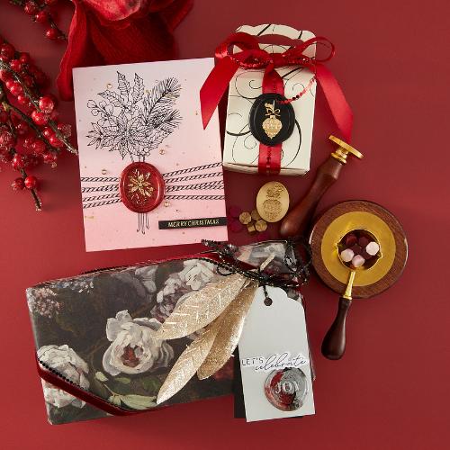 Spellbinders - Evergreen Joy 3D Wax Seal from the Sealed 3D Christmas Collection