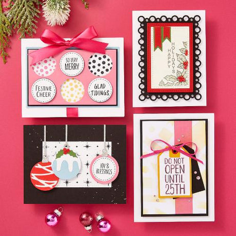 Spellbinders - Holiday Backgrounds Panels Press Plates from the Essential Holiday Collection by Lisa Horton
