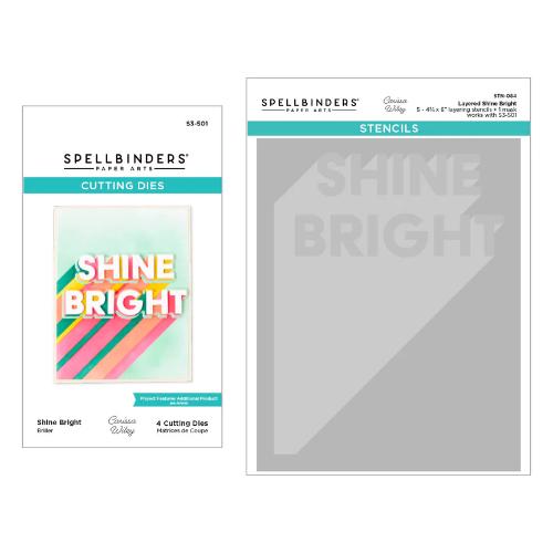 Spellbinder - Layered Shine Bright Die & Stencil Bundle from the Shine Bright Collection by Carissa Wiley