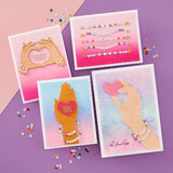 Spellbinder - Bestie Alphabet Beads Press Plate & Die Set from the Beads of Friendship Collection