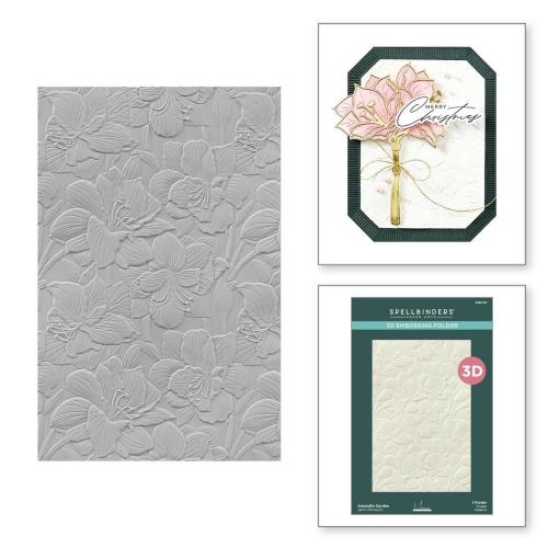 Spellbinder - Amaryllis Garden 3D Embossing Folder from the Amaryllis Christmas Collection by Yana Smakula